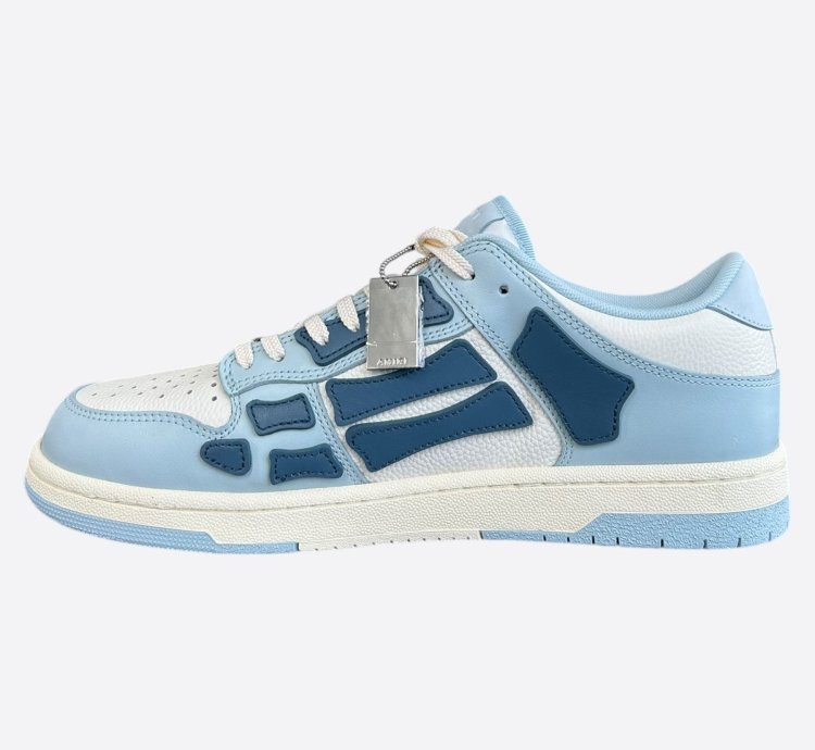 Amiri Blue White Skeleton Low Top Sneakers