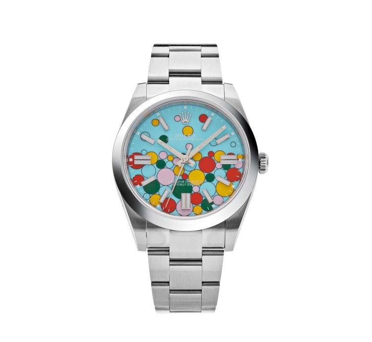 Rolex Oyster Perpetual 41 124300 Stainless Steel Celebration Motif Dial 2025