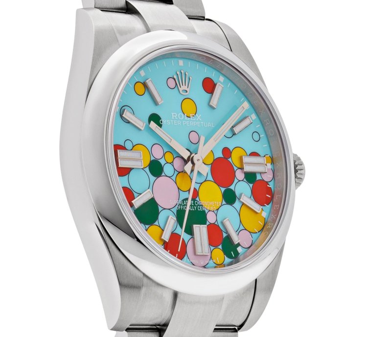 Rolex Oyster Perpetual 41 124300 Stainless Steel Celebration Motif Dial 2025