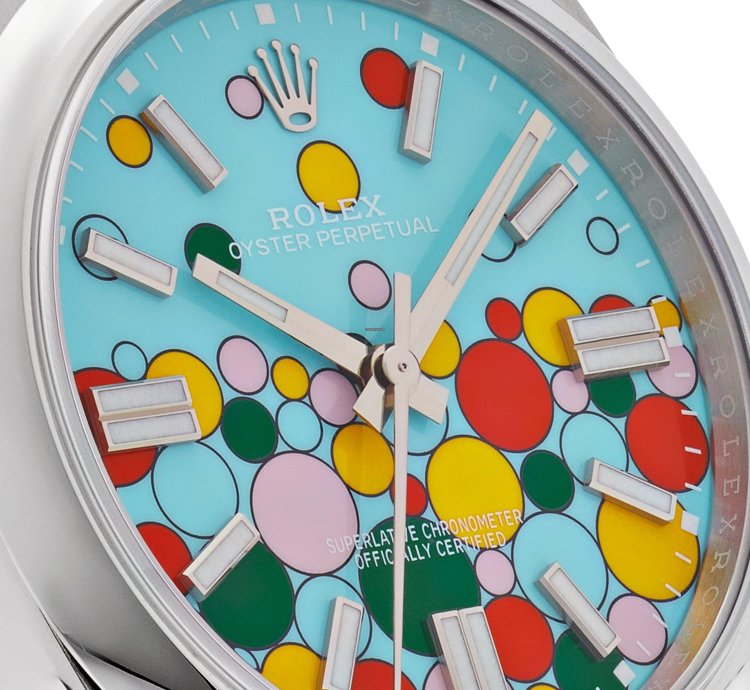 Rolex Oyster Perpetual 41 124300 Stainless Steel Celebration Motif Dial 2025