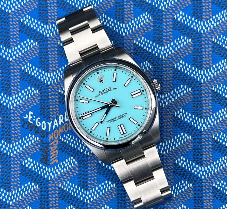 Rolex Oyster Perpetual 41 2022 Oyster Perpetual 41 Tiffany Blue Unworn Box And Papers 124300