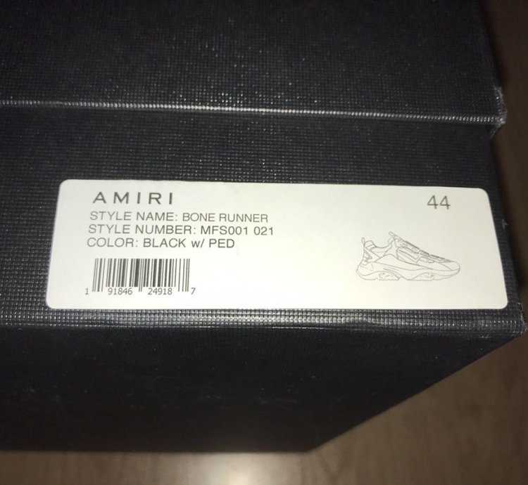 Amiri Bone Runner Black Black