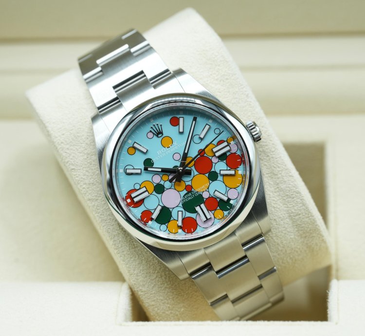 Rolex Oyster Perpetual 41 2024 Oyster Perpetual 41 Tiffany Celebration Blue Unworn Box And Papers 124300