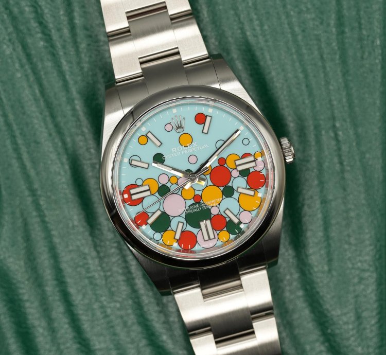 Rolex Oyster Perpetual 41 2024 Oyster Perpetual 41 Tiffany Celebration Blue Unworn Box And Papers 124300