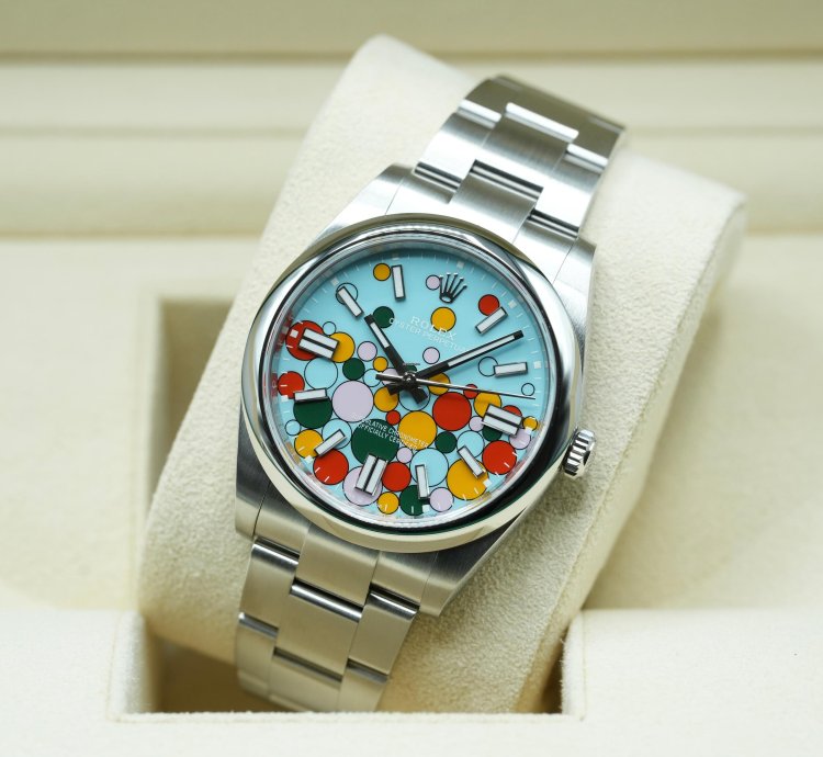 Rolex Oyster Perpetual 41 2024 Oyster Perpetual 41 Tiffany Celebration Blue Unworn Box And Papers 124300