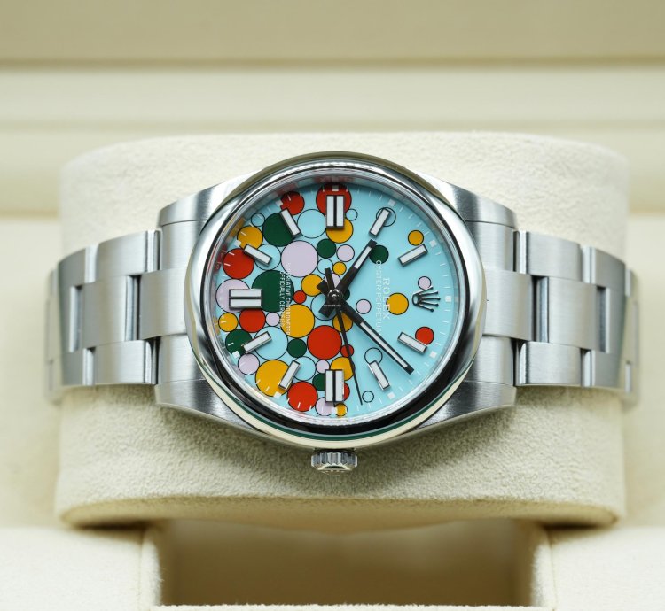 Rolex Oyster Perpetual 41 2024 Oyster Perpetual 41 Tiffany Celebration Blue Unworn Box And Papers 124300