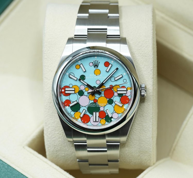 Rolex Oyster Perpetual 41 2024 Oyster Perpetual 41 Tiffany Celebration Blue Unworn Box And Papers 124300