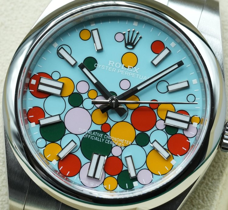 Rolex Oyster Perpetual 41 2024 Oyster Perpetual 41 Tiffany Celebration Blue Unworn Box And Papers 124300