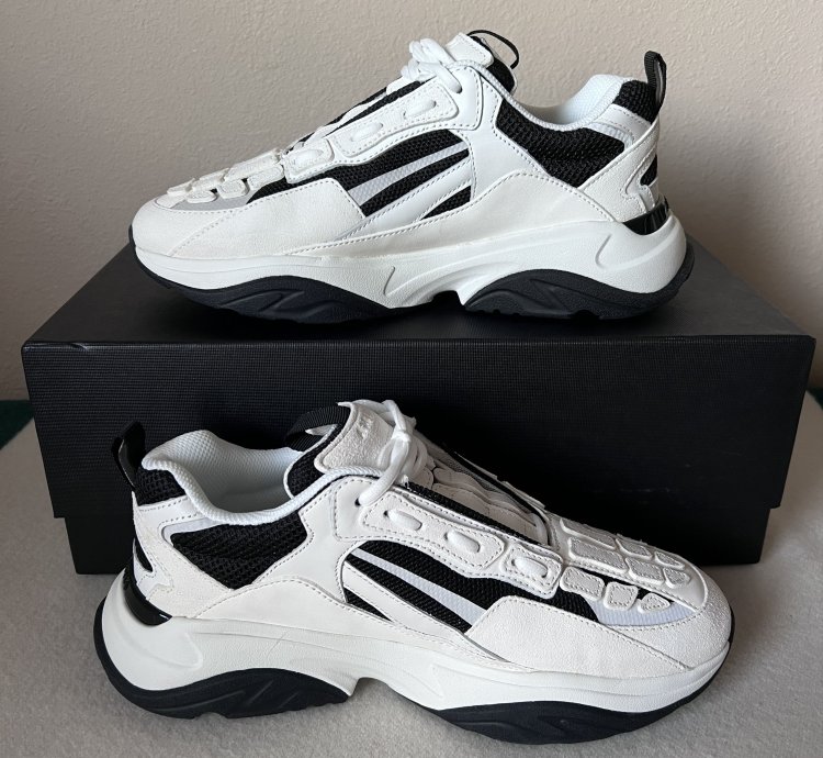 Amiri Bone Runner Black White