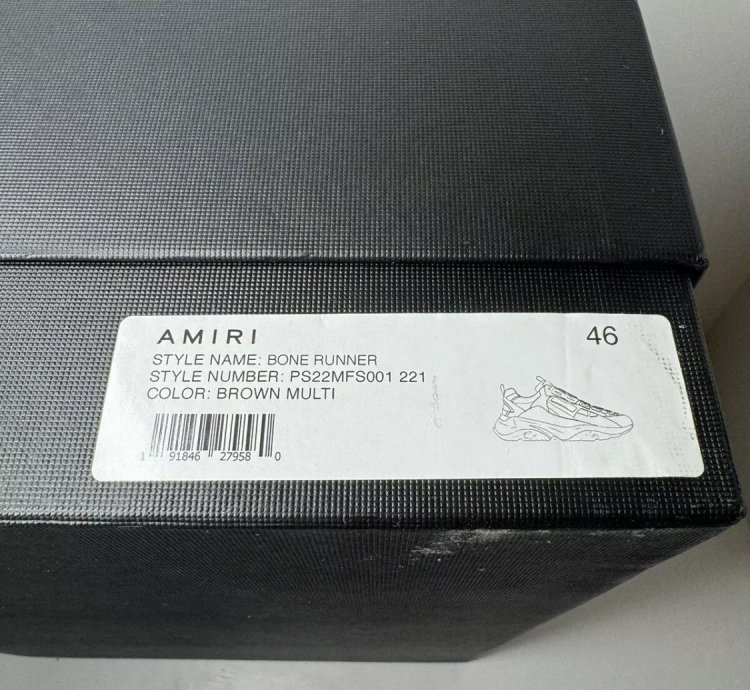 Amiri Bone Runner Brown New With Box