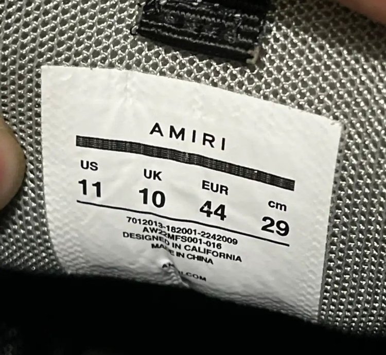 Amiri Bone Runner Grey Black
