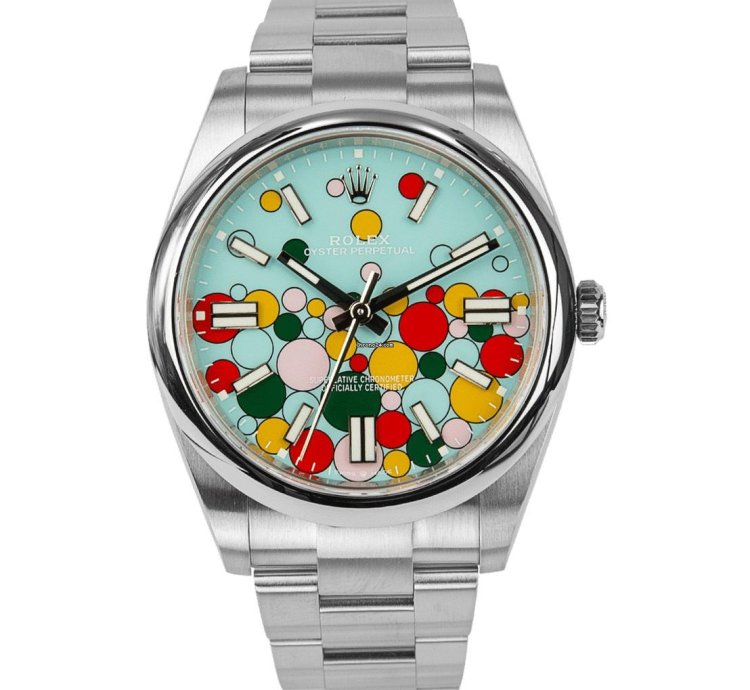 Rolex Oyster Perpetual 41 41mm Celebration Dial Stainless Steel 124300