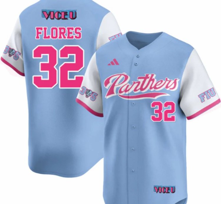 Nelson Rivera Flores Jersey 32 Fiu Baseball 2025 Vice U Stitched Blue