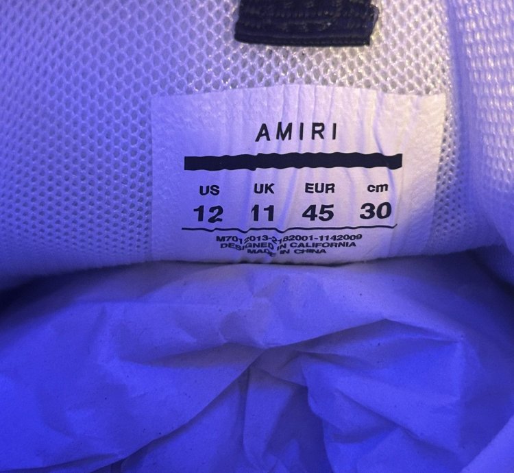 Amiri Bone Runner Low Sneakers Size 12