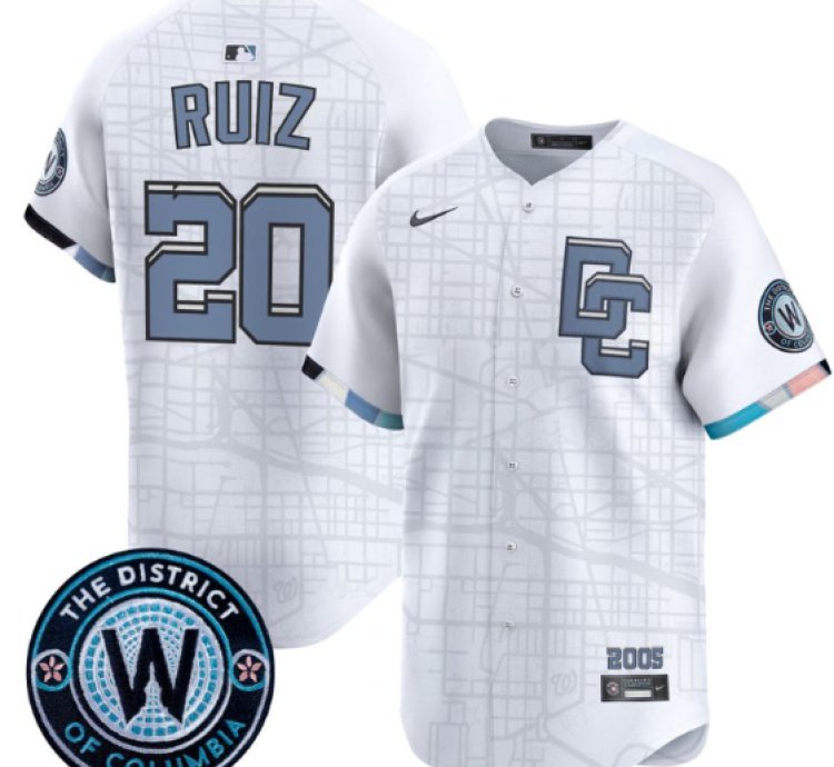 Keibert Ruiz Jersey 20 Washington Nationals 2025 City Connect Premier Limited Stitched White