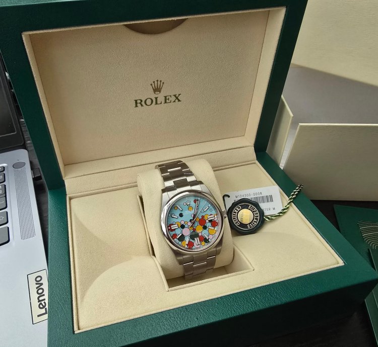 Rolex Oyster Perpetual 41 Bubbles Celebration Dial Full Set With Protection Film