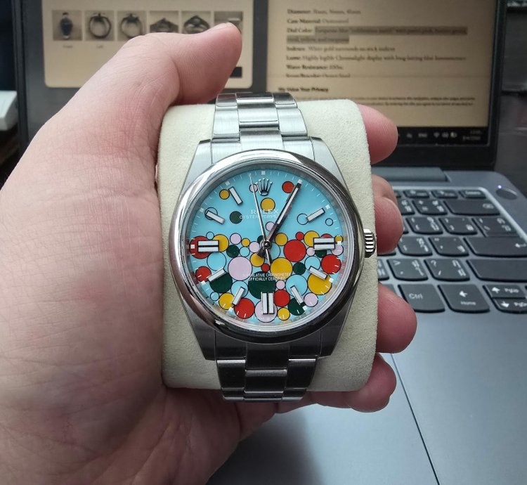 Rolex Oyster Perpetual 41 Bubbles Celebration Dial Full Set With Protection Film