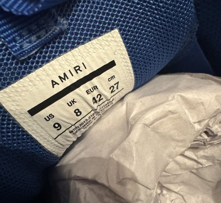 Amiri Bone Runner Royal Blue Sneakers Size 42 825