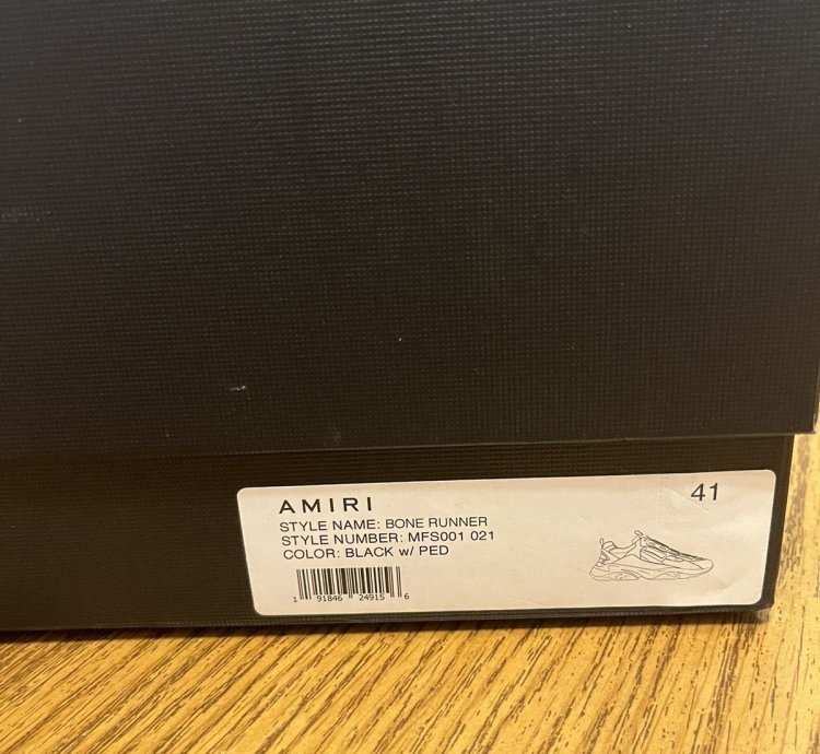 Amiri Bone Runner Sneaker black White