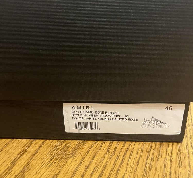 Amiri Bone Runner Sneaker white Black