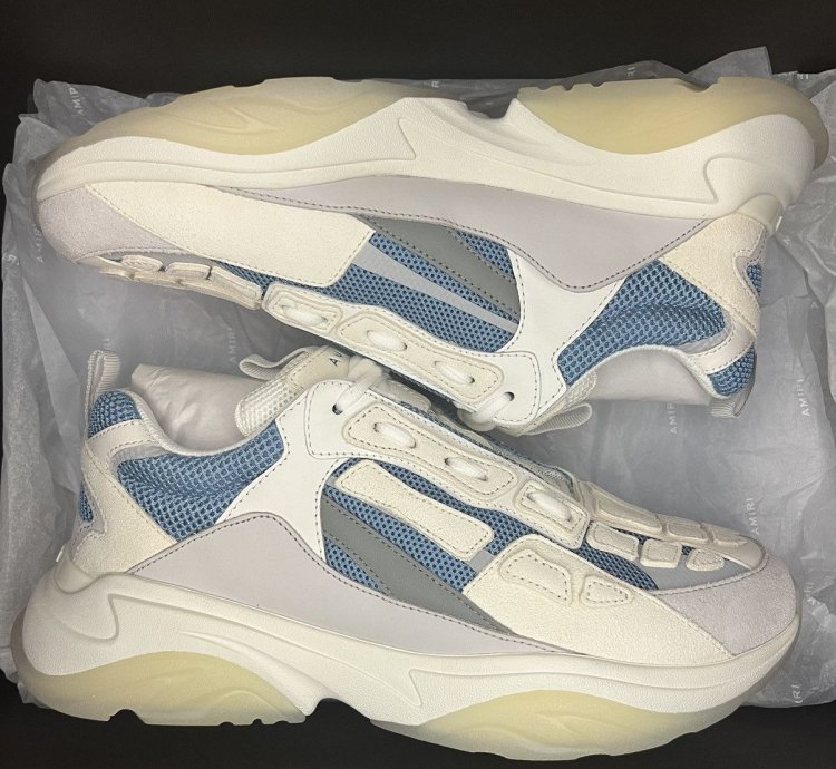 Amiri Bone Runner Sneaker white Teal