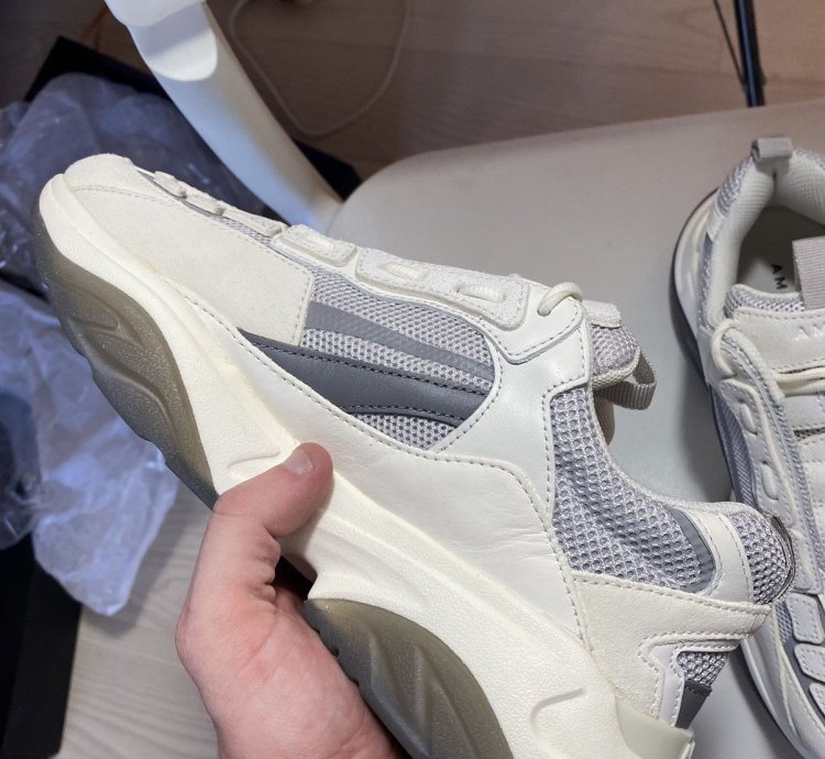 Amiri Bone Runner Sneakers Grey