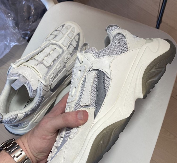 Amiri Bone Runner Sneakers Grey