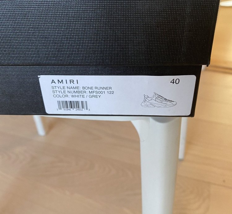 Amiri Bone Runner Sneakers Grey
