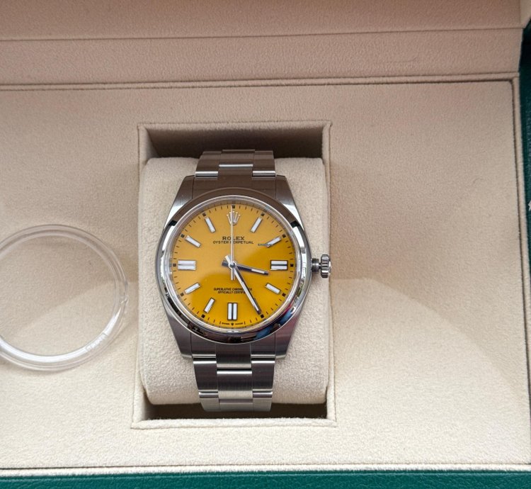 Rolex Oyster Perpetual 41 Fully Stickered Brand New Unworn Full Set