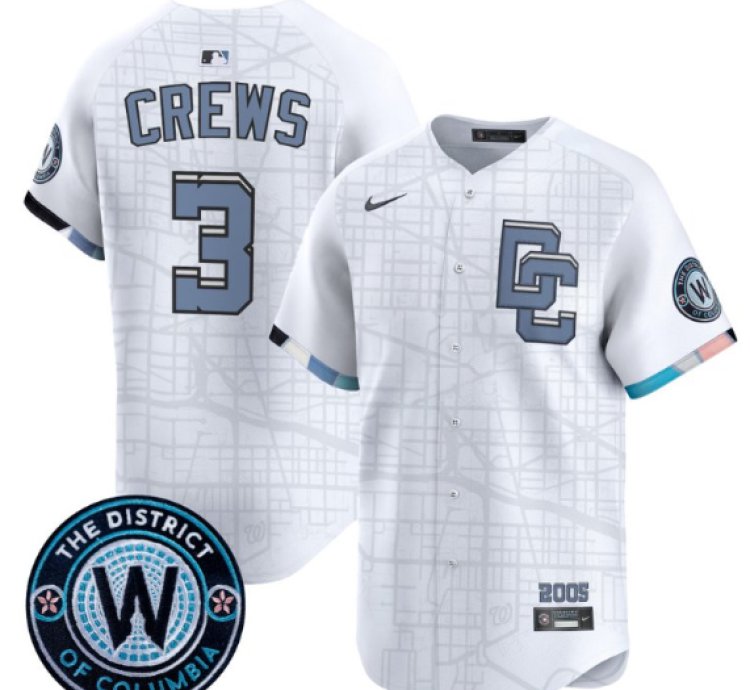 Dylan Crews Jersey 3 Washington Nationals 2025 City Connect Vapor Premier Limited Stitched White