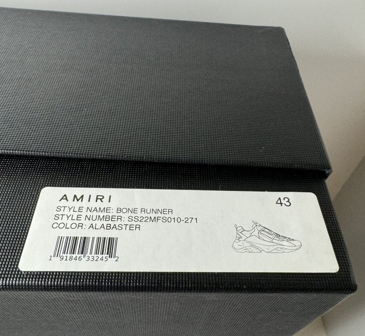 Amiri Bone Runner White New With Box