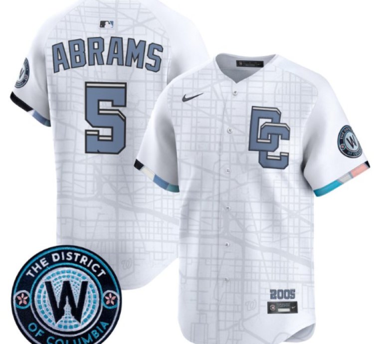 Cj Abrams Jersey 5 Washington Nationals 2025 City Connect Vapor Premier Limited Stitched White