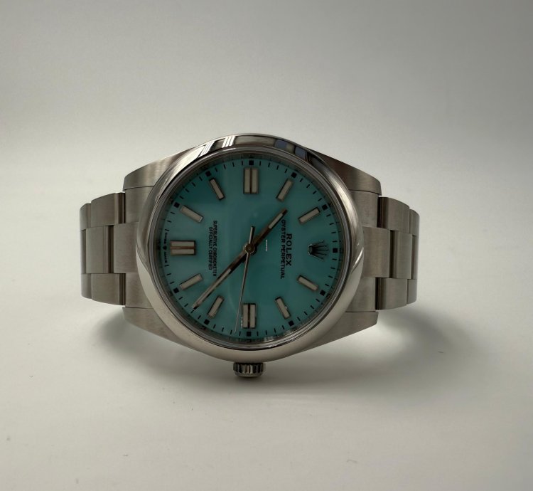 Rolex Oyster Perpetual 41 Tiffany Blue Dial - Full Set