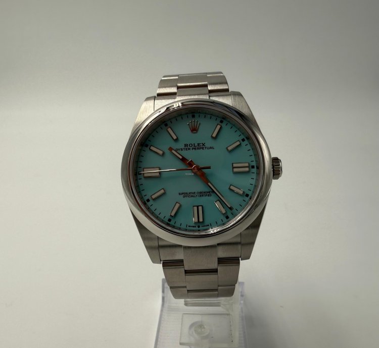 Rolex Oyster Perpetual 41 Tiffany Blue Dial - Full Set