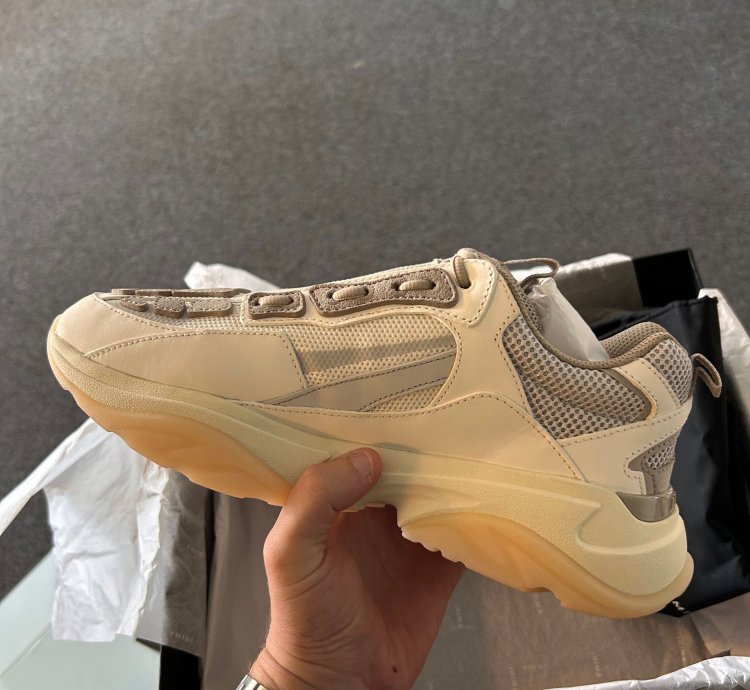 Amiri Bone Runners Stone Grey