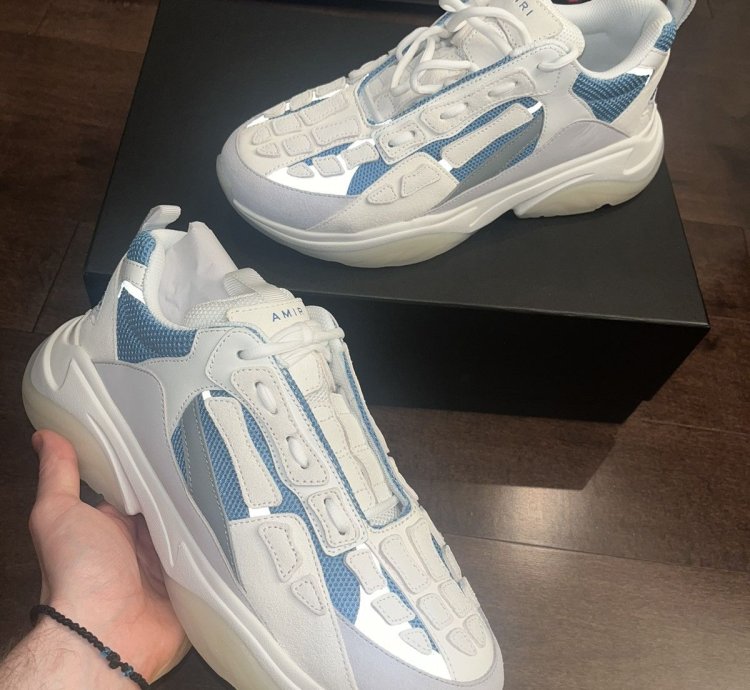 Amiri Bone Runners Teal Sneakers