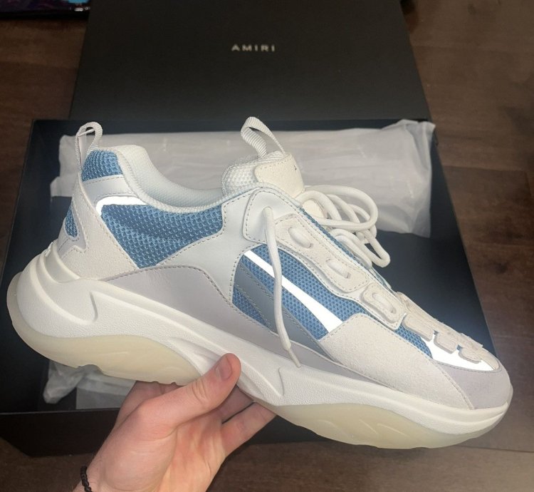 Amiri Bone Runners Teal Sneakers