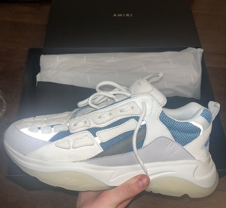 Amiri Bone Runners Teal Sneakers