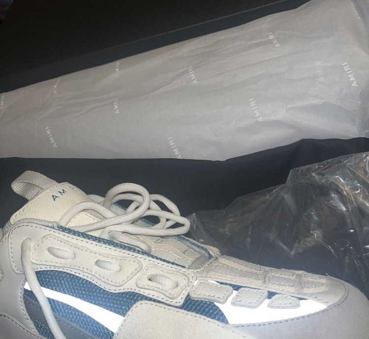 Amiri Bone Runners Teal Sneakers