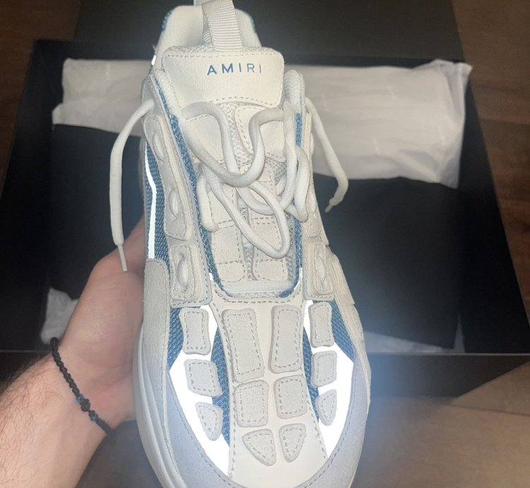 Amiri Bone Runners Teal Sneakers