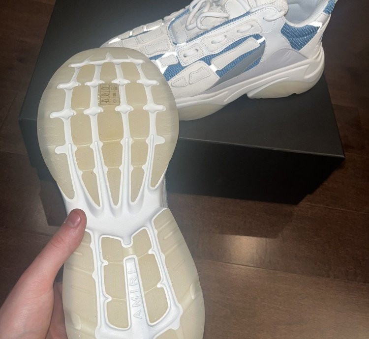 Amiri Bone Runners Teal Sneakers