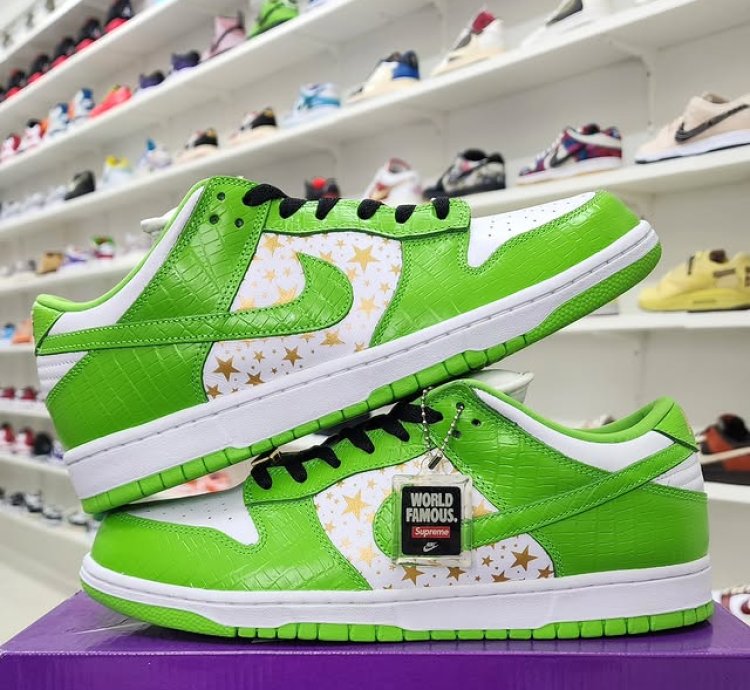 Nike Sb Dunk Low Supreme Stars Green