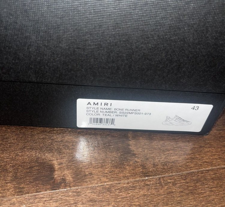 Amiri Bone Runners Teal Sneakers