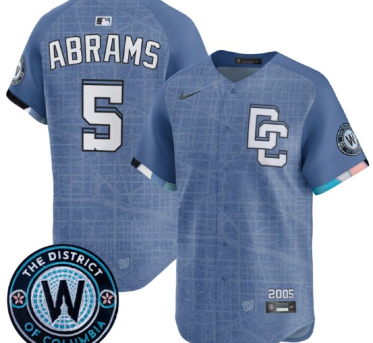 Cj Abrams Jersey 5 Washington Nationals 2025 City Connect Vapor Premier Limited Stitched Blue