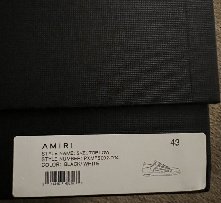 Amiri Bone Sneakers Deadstock