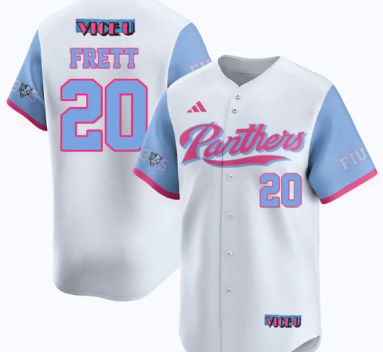 Kishon Frett Jersey 20 Fiu Baseball 2025 Vice U Stitched White