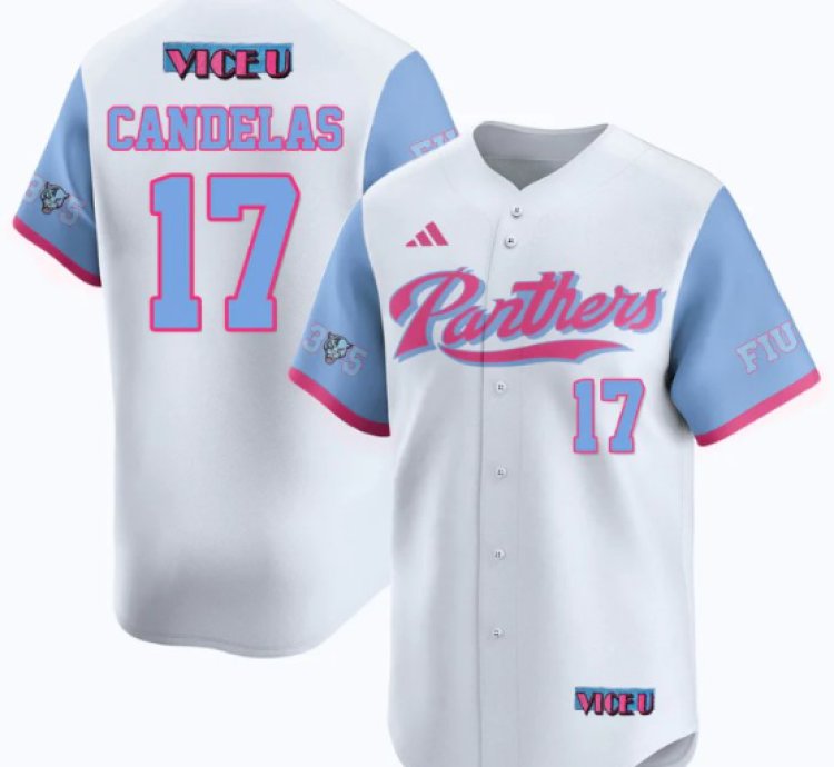 Hector Candelas Jersey 17 Fiu Baseball 2025 Vice U Stitched White