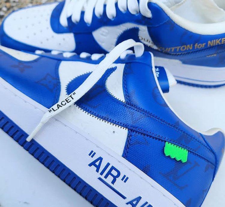 Louis Vuitton Nike Air Force 1 Low Monogram Blue White