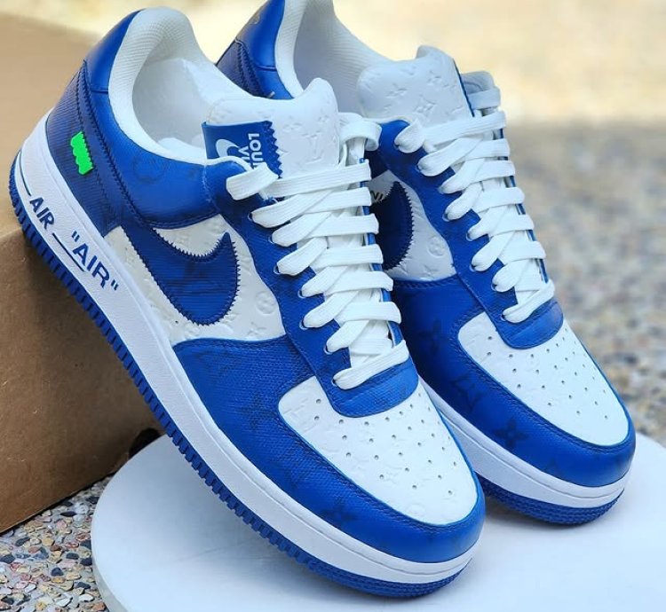 Louis Vuitton Nike Air Force 1 Low Monogram Blue White