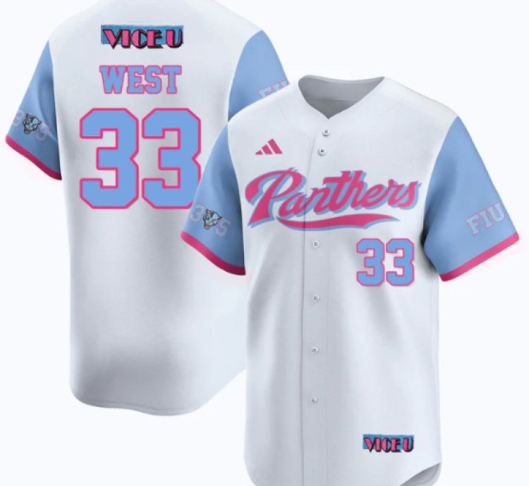 Brylan West Jersey 33 Fiu Baseball 2025 Vice U Stitched White